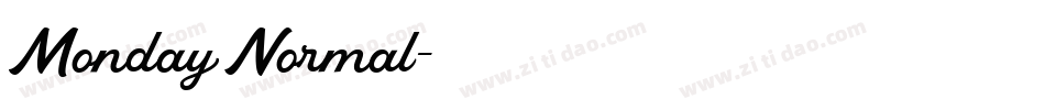 Monday Normal字体转换